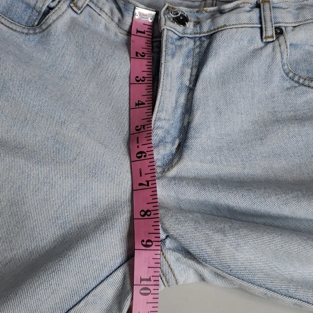 Impacto 100% Cotton Boot Cut Floral Embroidered Jeans Size 42 Hippie Y2K Frayed
